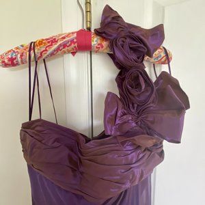 Rickie Freeman for Teri Jon, long evening gown, size 6, purple, tulle